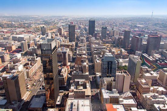 View central business district johannesburg south africa